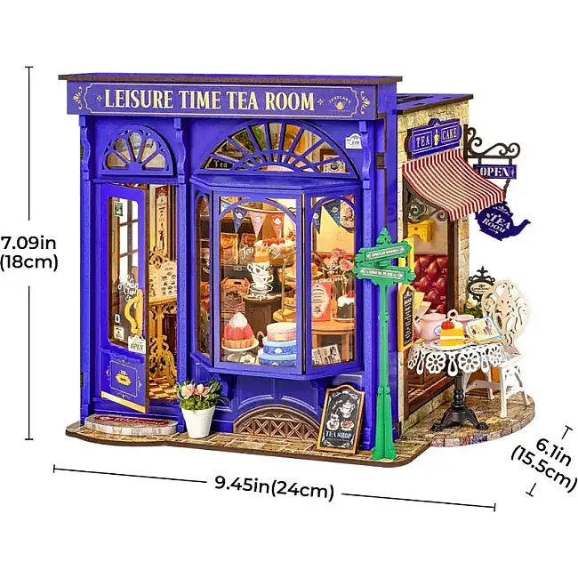 Конструктор 3D міні-будинок Robotime Rolife Leisure Time Tea Room DG171