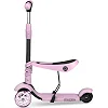 Детский самокат трехколесный Ricokids Cubi розовый