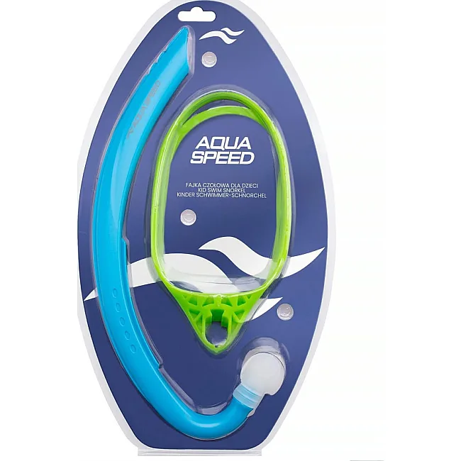 Дыхательная трубка для снорклинга Aqua Speed Juno Junior 62926 синий, зеленый (для детей) One Size