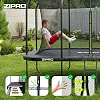 Батут Zipro Jump Pro Quadro с внутренней сеткой 8 х 12 футов 366 x 244 см черный