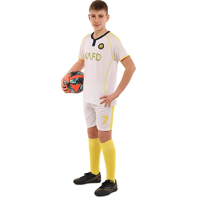 Футбольна форма дитяча із символікою клубу AL NASSR RONALDO 7 резервна 2026 SP-SPORT CO-7361 (Білий)
