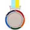 Медаль спортивная с лентой цветная тематическая SP-SPORT Футбол C-6857 (Серебряный)