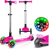 Детский самокат трехколесный Ricokids Jelly розовый