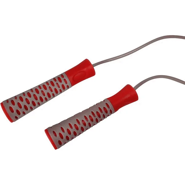 Скакалка PowerPlay 4206 Jump Rope PRO+ Серо-красная (2,75m.)