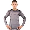 Костюм компрессионный детский рашгард лонгслив штаны и шорты VENUM 9533B-9633B-V5024 XXS -L (Черный-серый)