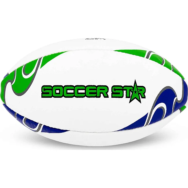 Регбийный мяч SOCCER STAR R-5342-3 (Белый-фиолетовый-салатовый)