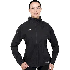 Куртка дождевик с капюшоном женская JOMA TRAIL LONDON 902684-100 (Черный)