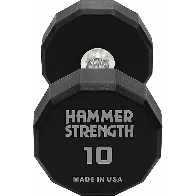 Гантель профессиональная с полиуретановым покрытием HAMMER STRENGHT TA-9215-10 (Черный)