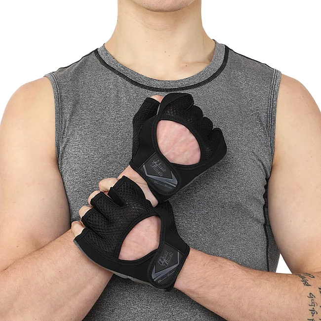 Тренировочные перчатки для фитнеса
 HARD TOUCH FG-9529 (Черный)