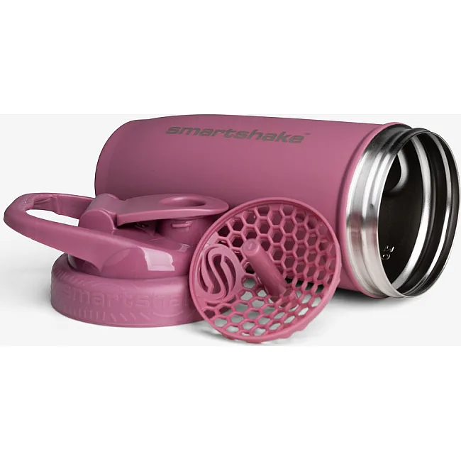 Шейкер спортивный SmartShake металлический Reforce Stainless Steel 30oz/900ml Deep Rose