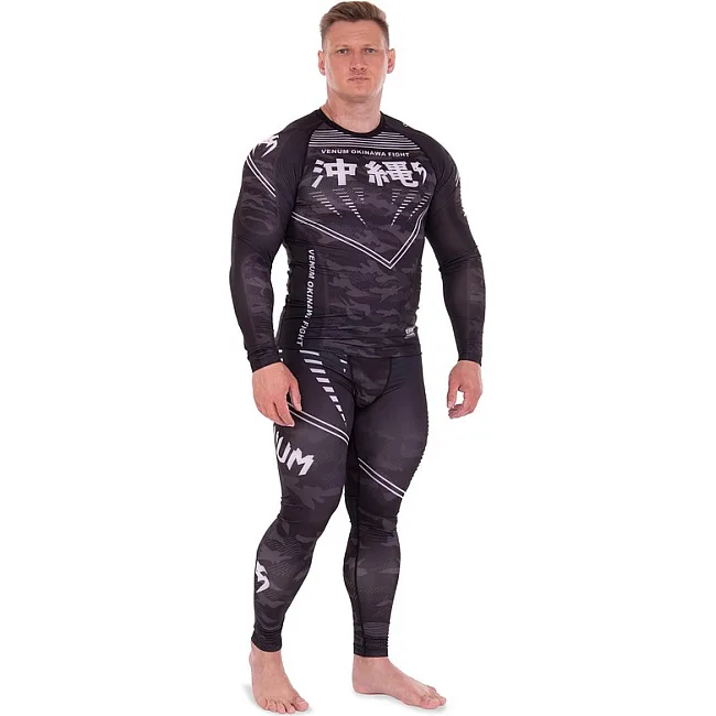 Компрессионные штаны леггинсы тайтсы VENUM
 OKINAWA 9604 XXS
-XXL (Черный-красный)