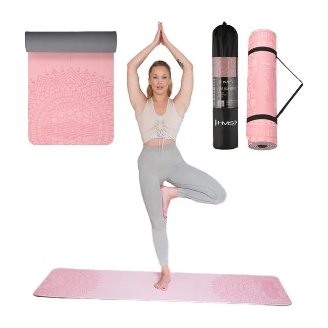 Коврик для йоги YM10 TPE LIGHT PINK HMS