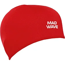 Шапочка для бассейна текстильная MADWAVE POLY II M052103 (Красный)