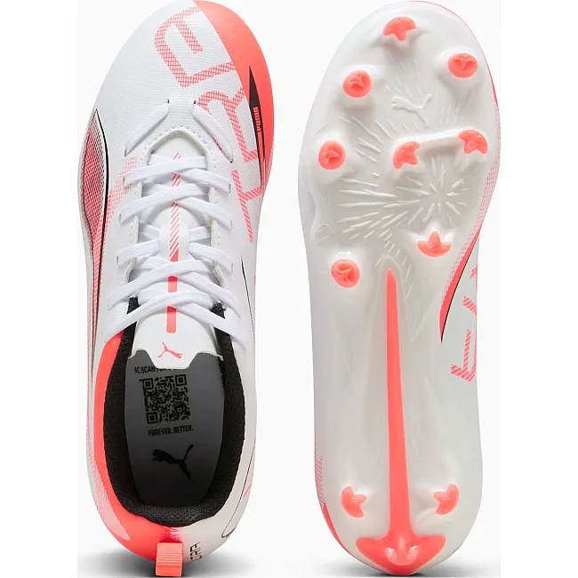 Бутси дитячі Puma ULTRA 5 PLAY FG/AG Jr білий, помаранчевий
