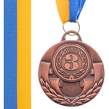 Медаль спортивна зі стрічкою SP-SPORT AIM C-4842 ø5см (Бронзовий)