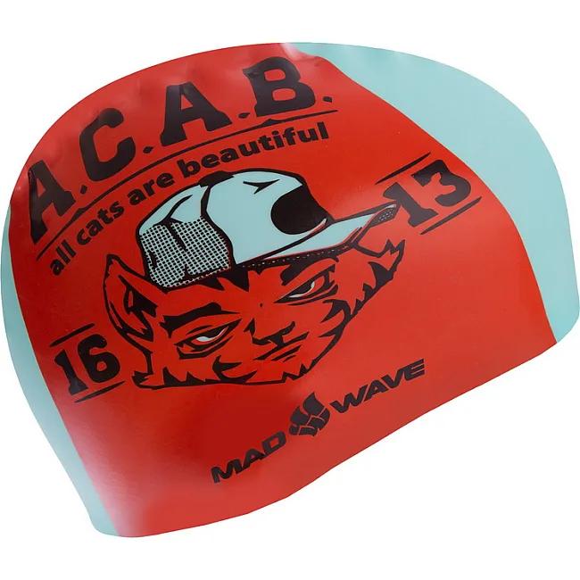Шапочка для бассейна
 силиконовая для взрослых MADWAVE
 A.C.A.B. M055823000W