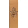 Коврик для йоги Пробковый каучуковый двухслойный Yoga mat RECORD
 FI-7156-6 183x61мx0.4cм с принтом Хамса