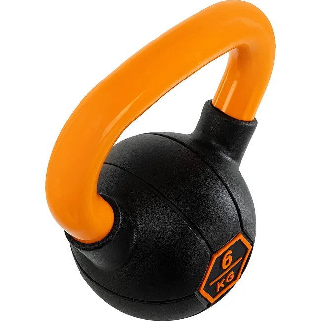 Гиря тренировочная цельная
 с окрашенной ручкой LiveUp Urethane competition kettlebell UAZE5336-6 вес 6кг