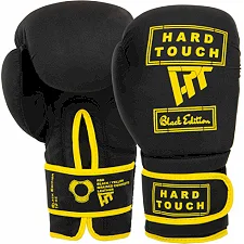 Рукавички для боксу PU HARD TOUCH BO-4658 (Чорний-золотий)