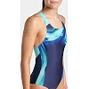 Купальник закрытый для женщин Arena DREAMHLINE SWIMSUIT V BACK синий, бирюзовый