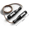 Скакалка кожаная PowerPlay 4214 Leather Jump Rope Черная 2.75 см.