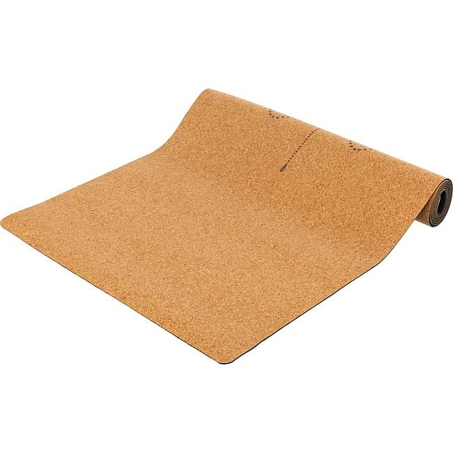 Коврик для йоги Пробковый каучуковый двухслойный Yoga mat RECORD
 FI-7156-6 183x61мx0.4cм с принтом Хамса