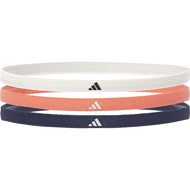 Пов'язки на голову жіноча Adidas Hairbands 3pk сірий, кораловий, синій