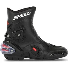 Мотоботы Спортивные короткие SPEED M-4556 41-45 (Черный)