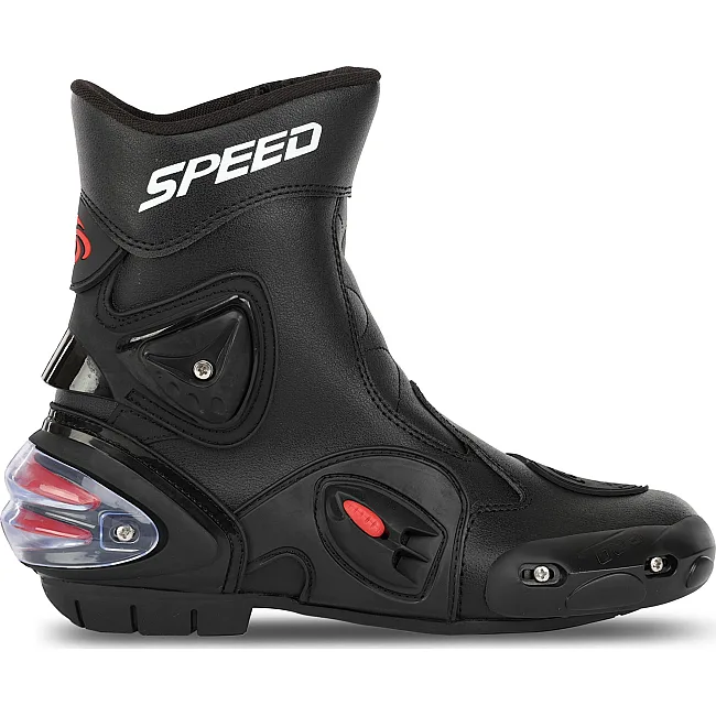 Мотоботы Спортивные короткие SPEED M-4556 41-45 (Черный)