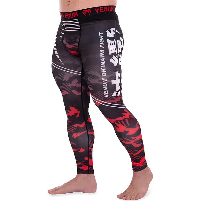 Компрессионные штаны леггинсы тайтсы VENUM
 OKINAWA 9604 XXS
-XXL (Черный-красный)