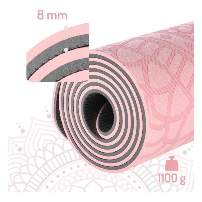 Коврик для йоги YM10 TPE LIGHT PINK HMS