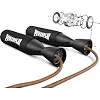 Скакалка кожаная PowerPlay 4214 Leather Jump Rope Черная 2.75 см.