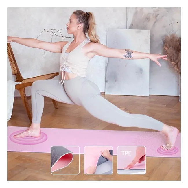 Коврик для йоги YM10 TPE LIGHT PINK HMS