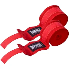 Боксерские бинты PowerPlay 3047 Красные Lycra (спандекс) (2,5-4,5м)