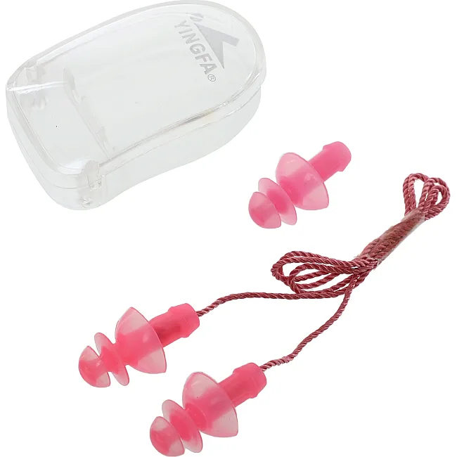 Беруши для плавания на шнурке Ear Plug YINGFA R086 (Розовый)