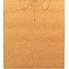 Коврик для йоги Пробковый каучуковый двухслойный Yoga mat RECORD
 FI-7156-6 183x61мx0.4cм с принтом Хамса