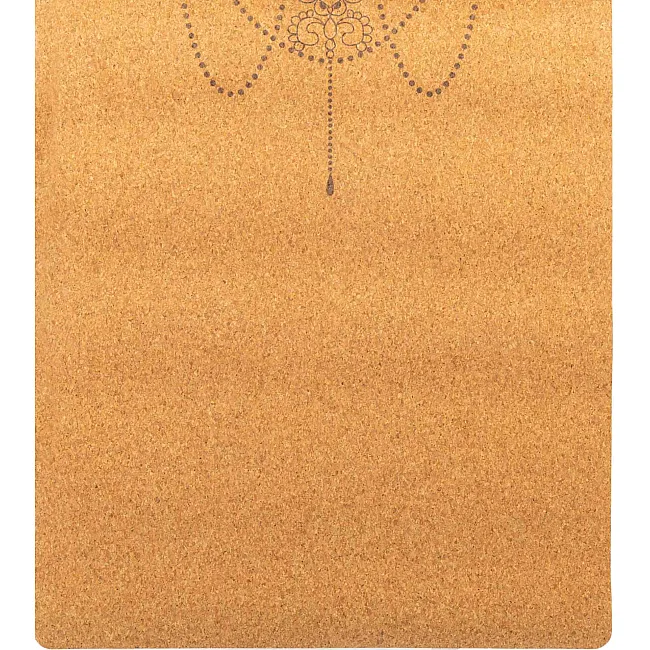 Коврик для йоги Пробковый каучуковый двухслойный Yoga mat RECORD
 FI-7156-6 183x61мx0.4cм с принтом Хамса