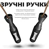 Скакалка кожаная PowerPlay 4214 Leather Jump Rope Черная 2.75 см.