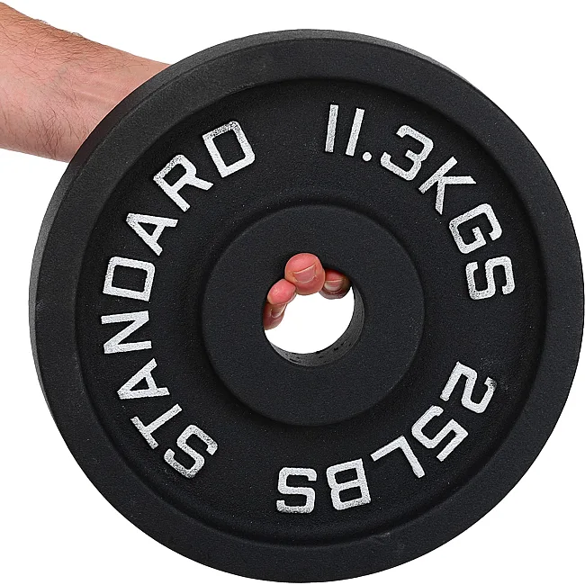 Блины диски стальные окрашенные STANDARD SC-80103-25LB 50мм 11,3кг