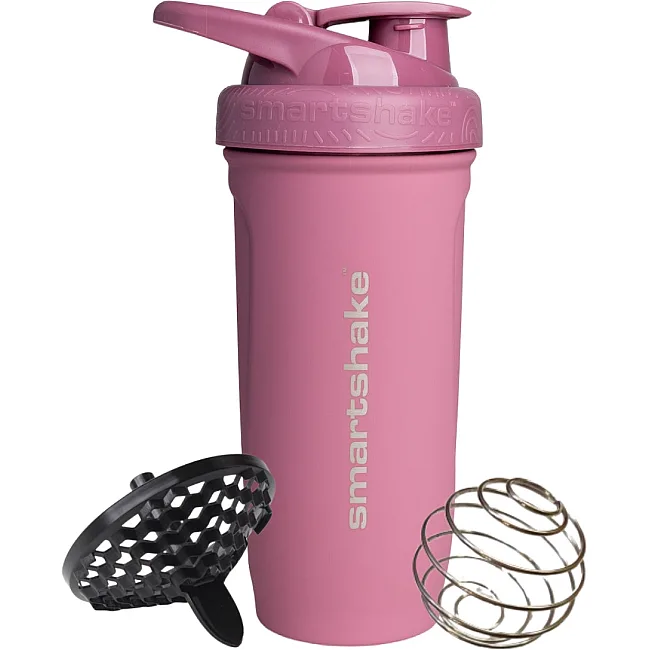 Шейкер спортивный SmartShake металлический Reforce Stainless Steel 30oz/900ml Deep Rose