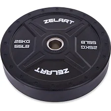 Бамперний диск гумовий ZELART TA-2258-25 50,4мм 25кг