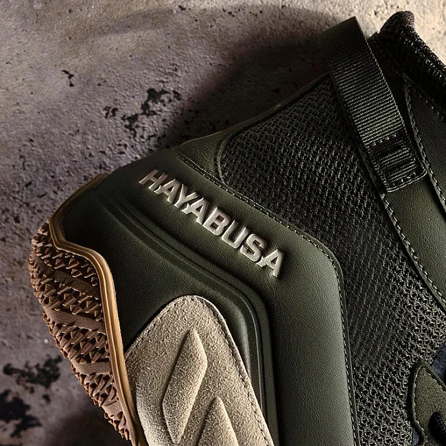 Боксерки для бокса HAYABUSA Talon Green Tan