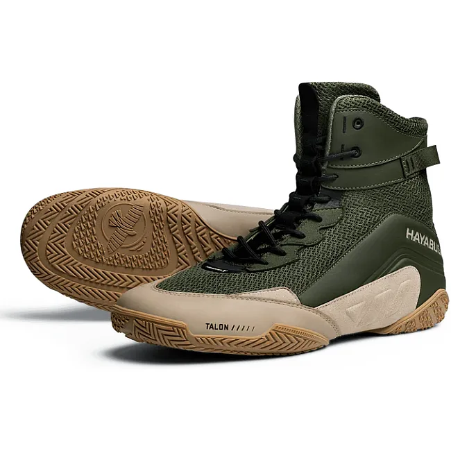Боксерки для бокса HAYABUSA Talon Green Tan