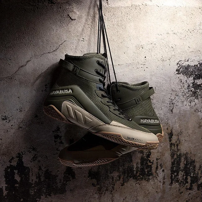 Боксерки для бокса HAYABUSA Talon Green Tan
