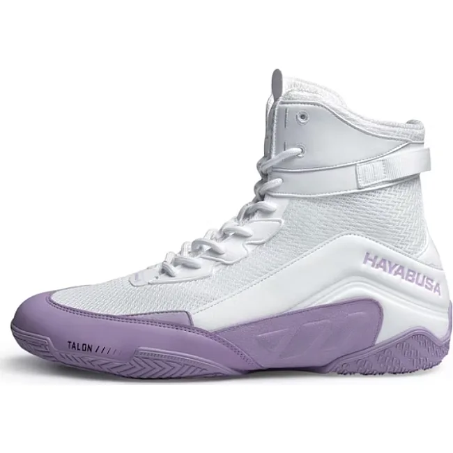Боксерки для бокса HAYABUSA Talon White Lavender