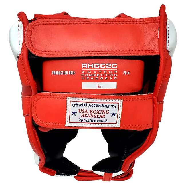 Боксерский шлем RIVAL RHGC2C Amateur Competition with Cheek Protectors Red White
