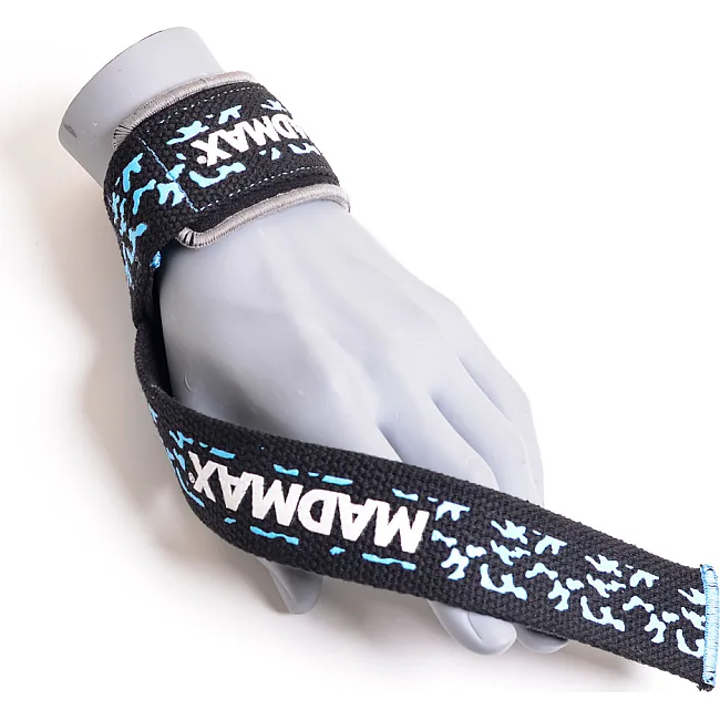 Ламки для тяги MADMAX Camo Power Wrist Straps Camo/Light Blue