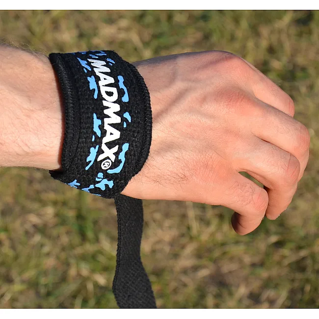 Ламки для тяги MADMAX Camo Power Wrist Straps Camo/Light Blue