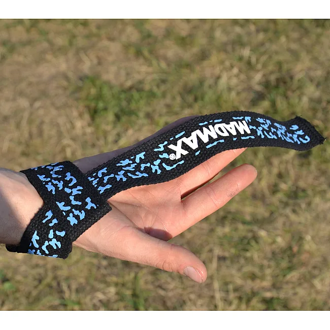 Ламки для тяги MADMAX Camo Power Wrist Straps Camo/Light Blue