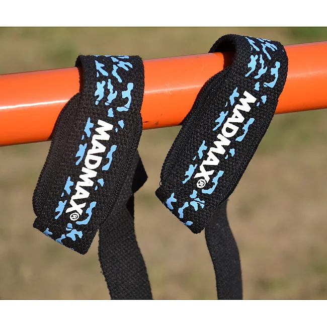 Ламки для тяги MADMAX Camo Power Wrist Straps Camo/Light Blue